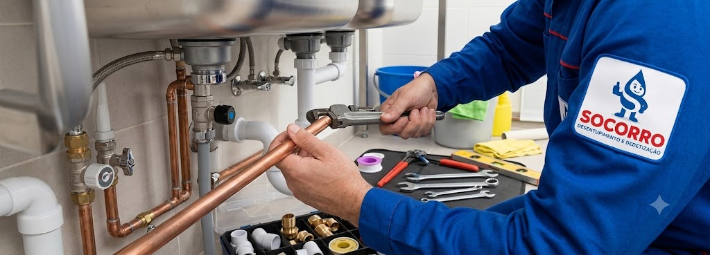 Profissional realizando Serviços de Hidráulica em Timbó